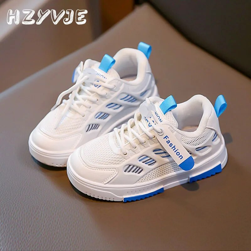 Detské jarné a jesenné športové topánky na doske, chlapčenské trendy, priedušné tenisky, basketbalové topánky, grily, biele univerzálne topánky