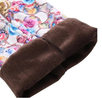 Есен Зима Топли панталони за момичета Кадифени удебелени клинове за момичета Щампа с цветя Детски детски панталони Панталони за момичета 2-9 години