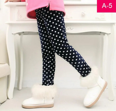 Jesenné a zimné teplé dievčenské nohavice, zamatové zahusťovacie dievčenské legíny s kvetinovou potlačou, detské nohavice, dievčenské nohavice pre vek 2-9 rokov