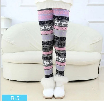 Jesenné a zimné teplé dievčenské nohavice, zamatové zahusťovacie dievčenské legíny s kvetinovou potlačou, detské nohavice, dievčenské nohavice pre vek 2-9 rokov