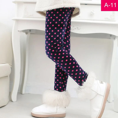 Jesenné a zimné teplé dievčenské nohavice, zamatové zahusťovacie dievčenské legíny s kvetinovou potlačou, detské nohavice, dievčenské nohavice pre vek 2-9 rokov