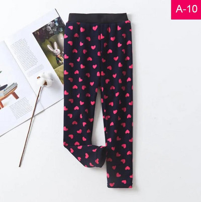 Jesenné a zimné teplé dievčenské nohavice, zamatové zahusťovacie dievčenské legíny s kvetinovou potlačou, detské nohavice, dievčenské nohavice pre vek 2-9 rokov