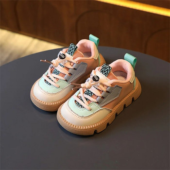 DIMI 2023 Есен Нови детски обувки Детски маратонки от изкуствена кожа Бебешки обувки за малко дете Удобни меки ежедневни обувки за момчета и момичета