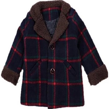 Висококачествено ново зимно палто за момчета, модно едноредно едноредно плътно морско виненочервено, детски вълнени палта, яке, яке, детско връхно облекло