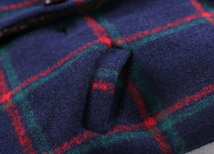 Vysokokvalitný nový chlapčenský zimný kabát, módny jednoradový, jednofarebný, námornícky, vínovo červený, detský vlnený kabát, bunda, chlapčenské vrchné oblečenie