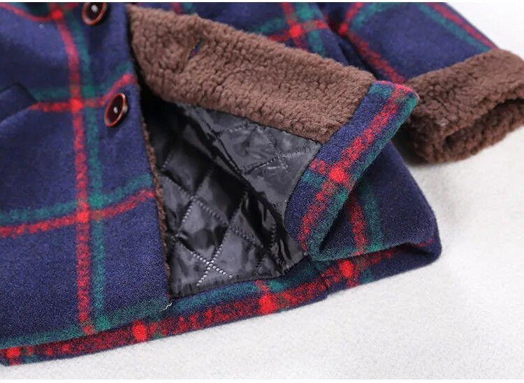 Vysokokvalitný nový chlapčenský zimný kabát, módny jednoradový, jednofarebný, námornícky, vínovo červený, detský vlnený kabát, bunda, chlapčenské vrchné oblečenie