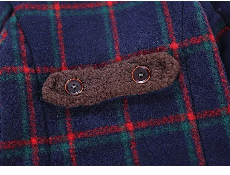 Vysokokvalitný nový chlapčenský zimný kabát, módny jednoradový, jednofarebný, námornícky, vínovo červený, detský vlnený kabát, bunda, chlapčenské vrchné oblečenie