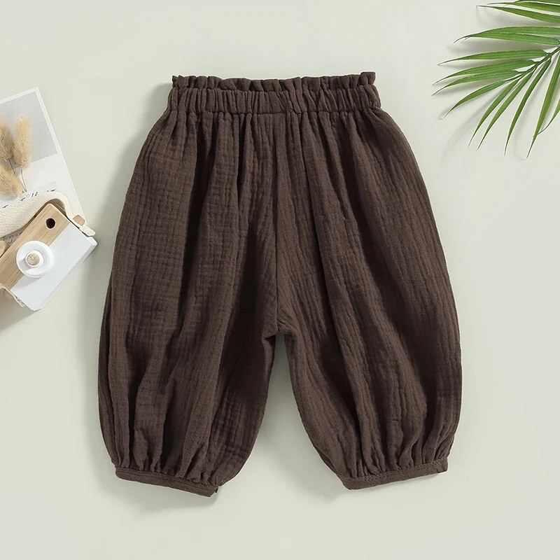 2023-01-30 Lioraitiin 6M-5T Lapsed Beebid Tüdrukud Poisid Haarem Püksid Ühevärviline Elastne Vaba vabaaja Bloomers Riided