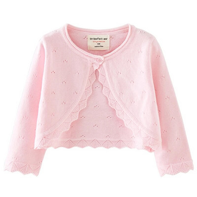 Cardigan tricotat pentru bebeluș fetiță, primăvară, toamnă, pulover cu guler lotus solid, haină pentru sugari din bumbac pur, haine pentru copii, tricotaje pentru fete