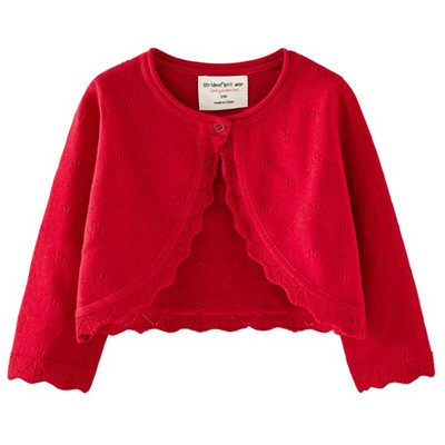 Cardigan tricotat pentru bebeluș fetiță, primăvară, toamnă, pulover cu guler lotus solid, haină pentru sugari din bumbac pur, haine pentru copii, tricotaje pentru fete