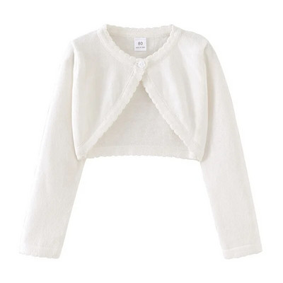 Cardigan tricotat pentru bebeluș fetiță, primăvară, toamnă, pulover cu guler lotus solid, haină pentru sugari din bumbac pur, haine pentru copii, tricotaje pentru fete