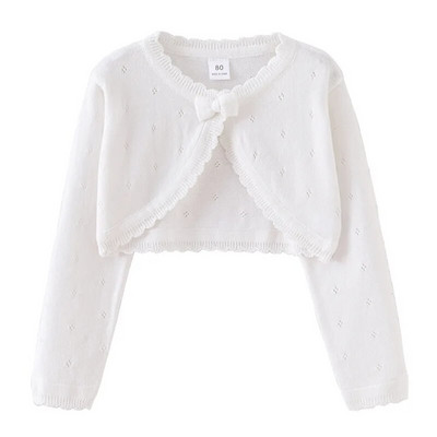 Cardigan tricotat pentru bebeluș fetiță, primăvară, toamnă, pulover cu guler lotus solid, haină pentru sugari din bumbac pur, haine pentru copii, tricotaje pentru fete