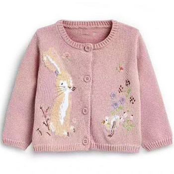 Little maven Бебешки пуловер за момичета Прекрасни плетени ежедневни дрехи Пролет и есен Меко и удобно детско облекло 2-7 години