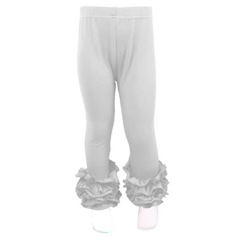 Бутикови есенни памучни плетени плътни волани Детски дрехи Дълги панталони Дрехи за малки момичета Icing Leggings