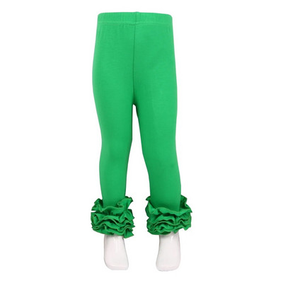 Sügispuuvillane kudum Solid Ruffle Boutique Lasterõivad Pikad püksid Väikelapsed Tüdrukud Riided Jääsäärikud