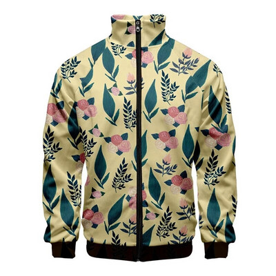 Σακάκι με φερμουάρ με φερμουάρ γιακά με μοτίβο 3D ψηφιακής εκτύπωσης Ανδρικά/γυναικεία μακρυμάνικα μπουφάν Streetwear Ανδρικά ρούχα μόδας