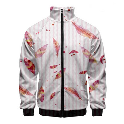 Σακάκι με φερμουάρ με φερμουάρ γιακά με μοτίβο 3D ψηφιακής εκτύπωσης Ανδρικά/γυναικεία μακρυμάνικα μπουφάν Streetwear Ανδρικά ρούχα μόδας