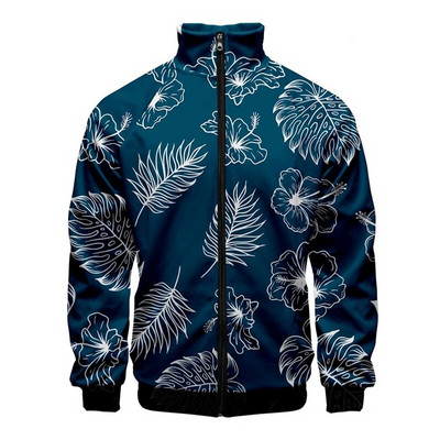 Σακάκι με φερμουάρ με φερμουάρ γιακά με μοτίβο 3D ψηφιακής εκτύπωσης Ανδρικά/γυναικεία μακρυμάνικα μπουφάν Streetwear Ανδρικά ρούχα μόδας