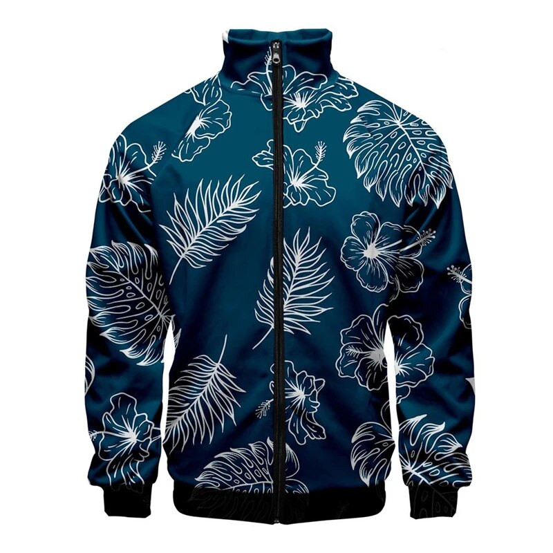 Σακάκι με φερμουάρ με φερμουάρ γιακά με μοτίβο 3D ψηφιακής εκτύπωσης Ανδρικά/γυναικεία μακρυμάνικα μπουφάν Streetwear Ανδρικά ρούχα μόδας