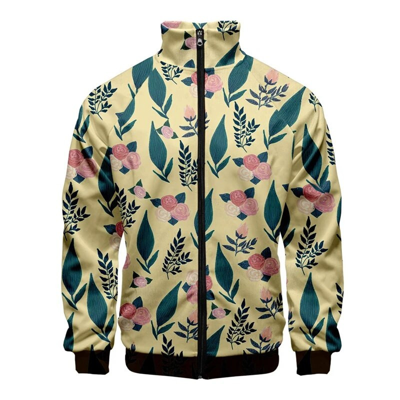 Σακάκι με φερμουάρ με φερμουάρ γιακά με μοτίβο 3D ψηφιακής εκτύπωσης Ανδρικά/γυναικεία μακρυμάνικα μπουφάν Streetwear Ανδρικά ρούχα μόδας