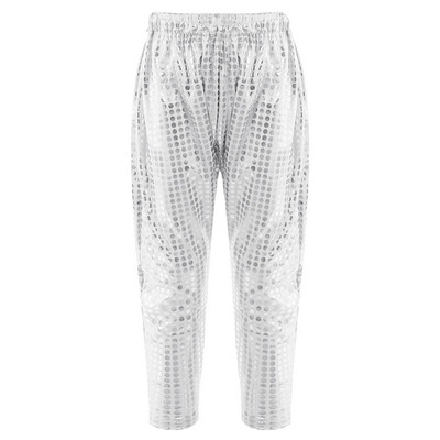 Copii Băieți Fete Pantaloni Club de noapte Pantaloni Pole Dance Hip Hop Street Dance Îmbrăcăminte pentru scenă Paiete strălucitoare Majorete Pantaloni largi