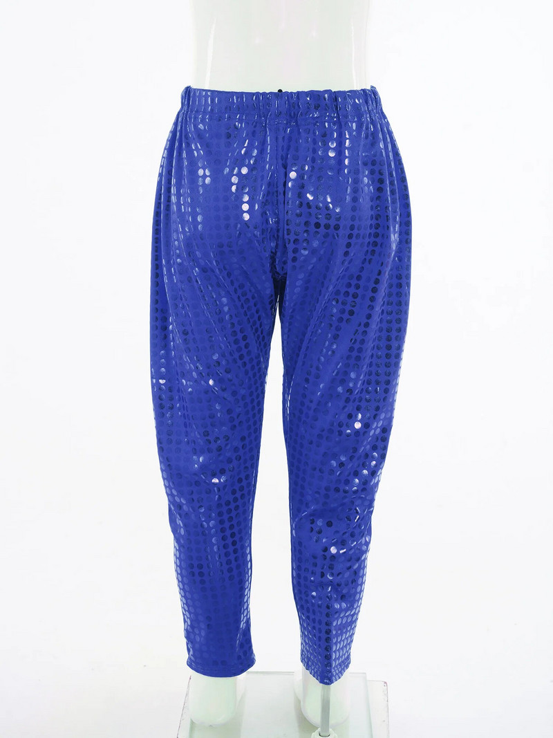 Copii Băieți Fete Pantaloni Club de noapte Pantaloni Pole Dance Hip Hop Street Dance Îmbrăcăminte pentru scenă Paiete strălucitoare Majorete Pantaloni largi