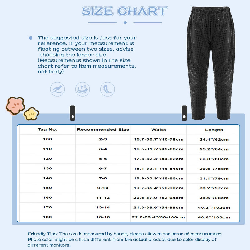 Copii Băieți Fete Pantaloni Club de noapte Pantaloni Pole Dance Hip Hop Street Dance Îmbrăcăminte pentru scenă Paiete strălucitoare Majorete Pantaloni largi