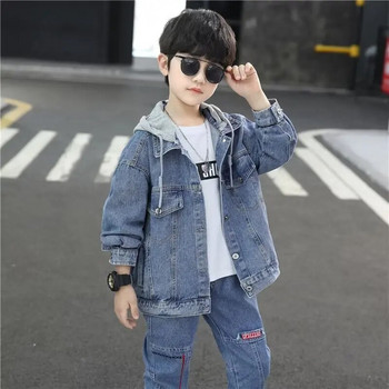 Παιδικά Αγόρια Τζιν Μπουφάν για Αγόρια Βρεφικά Παλτό Νέα Μόδα Παιδικά Παιδικά ρούχα Τζιν μπουφάν Ρούχα Άνοιξη Φθινόπωρο 3 4 5 6 7 Χρόνος