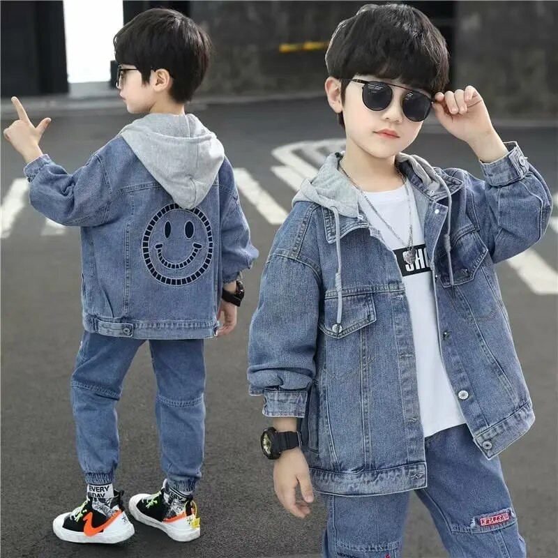 Gyerek fiúk farmer dzsekik fiúknak babakabátok új divat gyerek gyerek ruhák farmer kabát Ruházat tavasz ősz 3 4 5 6 7 év