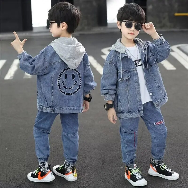 Gyerek fiúk farmer dzsekik fiúknak babakabátok új divat gyerek gyerek ruhák farmer kabát Ruházat tavasz ősz 3 4 5 6 7 év