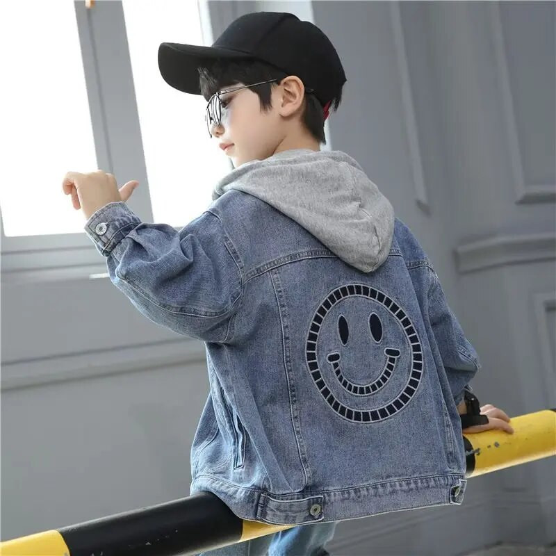 Gyerek fiúk farmer dzsekik fiúknak babakabátok új divat gyerek gyerek ruhák farmer kabát Ruházat tavasz ősz 3 4 5 6 7 év