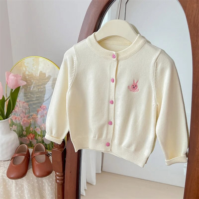 Roztomilé dievčenské kardigany, kabáty, jeseň/zima, móda pre deti, pletený pruhovaný sveter, kardigan, topy, detské oblečenie, vrchné oblečenie, 1-8 rokov