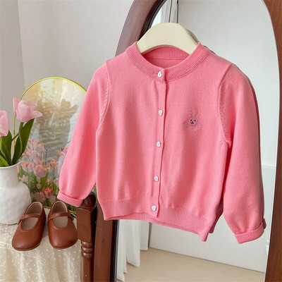 Roztomilé dievčenské kardigany, kabáty, jeseň/zima, móda pre deti, pletený pruhovaný sveter, kardigan, topy, detské oblečenie, vrchné oblečenie, 1-8 rokov
