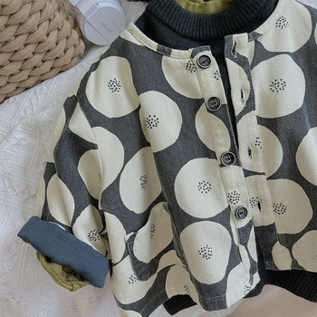 Яке за момчета пролетен и есенен стил 2022 нови детски джобни ежедневни дрехи палто бебешко облекло 1-8 години