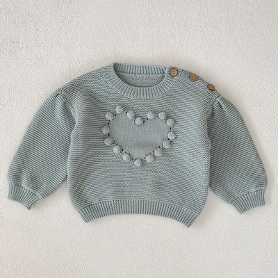 Sladké dievčenské svetre, jesenné detské dievčenské svetre s dlhým rukávom, kvetinovou výšivkou, pletené svetre pre deti