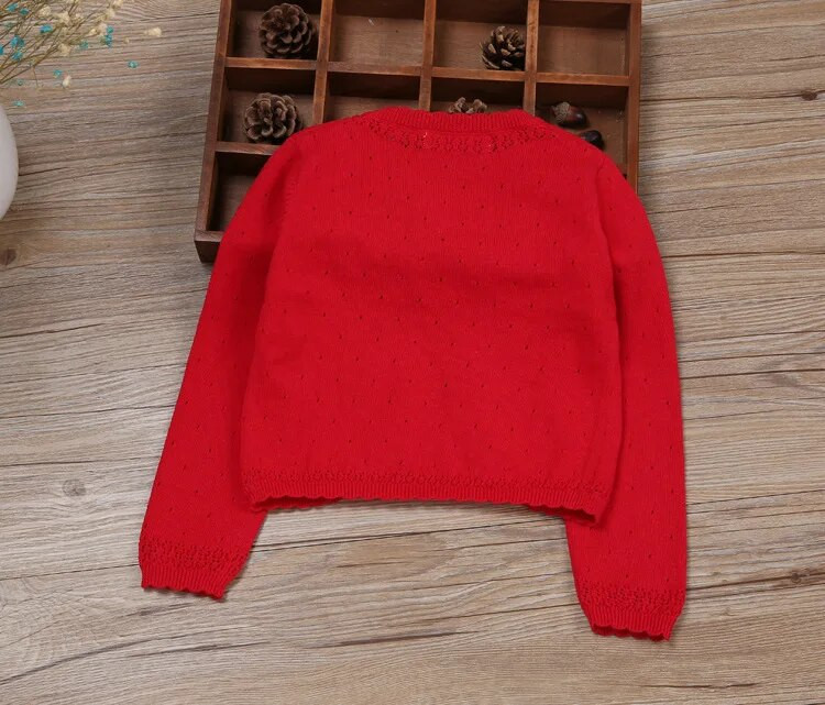 Παιδικά Κοριτσίστικα Ζακέτα για κορίτσια Ροζ Φιόγκος Κόκκινα Βαμβακερά Εξωτερικά Ενδύματα για Κορίτσια 1 2 3 4 6 8 10 11 Ετών Κοριτσίστικα Ρούχα RKC175024