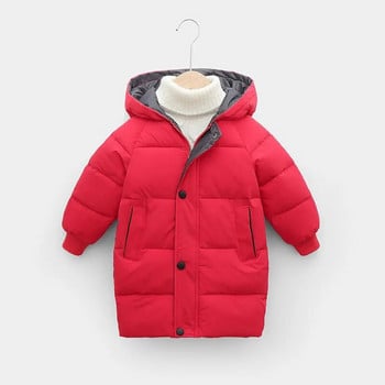 Παιδικό πουπουλένιο χειμωνιάτικο νεανικό, βρεφικά αγόρια, κορίτσια, βαμβακερά βαμβακερά πάρκα και παλτό Παχύ ζεστό μακρύ μπουφάν Παιδικά εξωτερικά ενδύματα για μικρά παιδιά