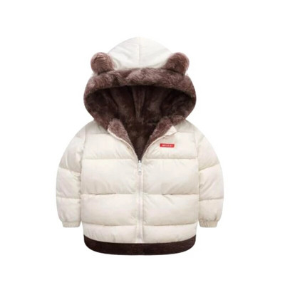 Dievčenská zimná bavlnená bunda, módna, univerzálna, hrubá, zateplená chlapčenská kožušinová bunda s golierom, kórejská verzia, kvalitné oblečenie pre deti od 2 do 7 rokov