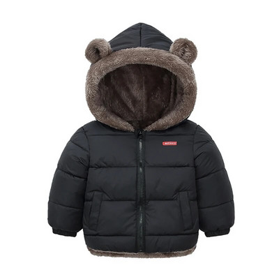 Dievčenská zimná bavlnená bunda, módna, univerzálna, hrubá, zateplená chlapčenská kožušinová bunda s golierom, kórejská verzia, kvalitné oblečenie pre deti od 2 do 7 rokov