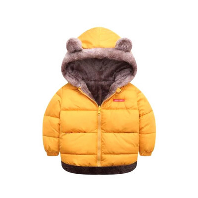 Dievčenská zimná bavlnená bunda, módna, univerzálna, hrubá, zateplená chlapčenská kožušinová bunda s golierom, kórejská verzia, kvalitné oblečenie pre deti od 2 do 7 rokov