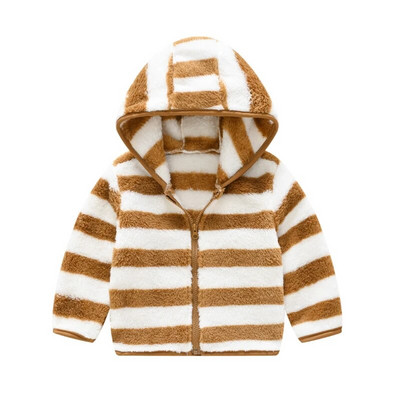 Dievčenská zimná bavlnená bunda, módna, univerzálna, hrubá, zateplená chlapčenská kožušinová bunda s golierom, kórejská verzia, kvalitné oblečenie pre deti od 2 do 7 rokov
