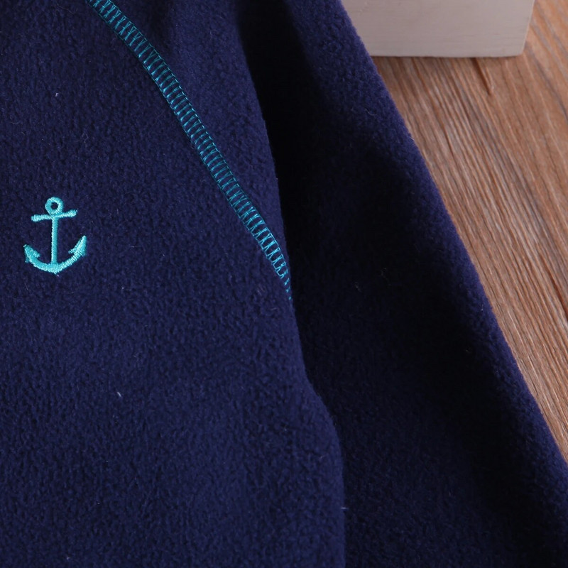 Koralų vilnos vaikiška striukė laisvalaikio spalvos tamsiai mėlyna poliarinė vilnos berniukų vaikiška striukė su užtrauktuku kardiganas kūdikių drabužiai