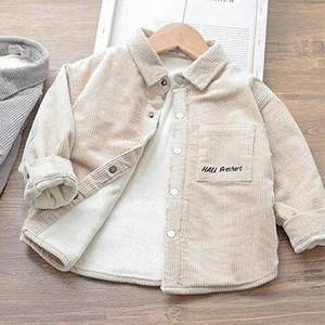 Cămașă pentru copii mici, plus catifea, cămăși calde de iarnă, pentru copii, jachetă, modă, catifea groasă, îmbrăcăminte exterioară pentru copii, 2-8 ani