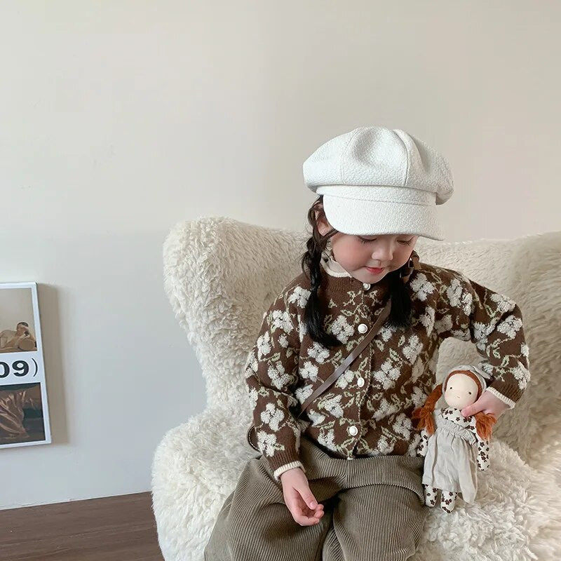 Detské oblečenie, kabát, kórejský štýl, sveter, jesenný nový sveter pre chlapcov a dievčatá s dlhým rukávom, ležérny jednoduchý detský top