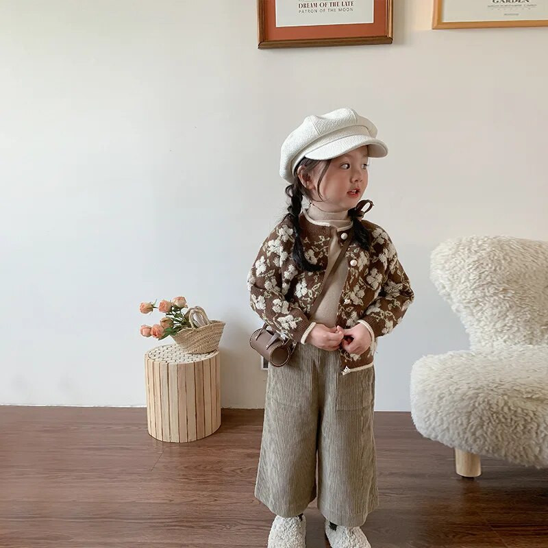 Detské oblečenie, kabát, kórejský štýl, sveter, jesenný nový sveter pre chlapcov a dievčatá s dlhým rukávom, ležérny jednoduchý detský top