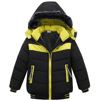 Copii mici Jachete calde de toamnă iarnă pentru băieți îmbrăcăminte exterioară paltoane de Crăciun pentru bebeluși îmbrăcăminte pentru zăpadă parka băieți costum de zăpadă cu guler de blană