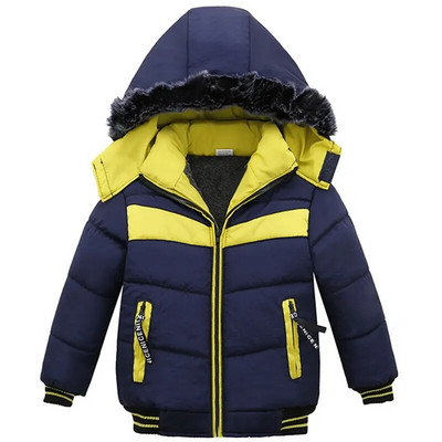 Copii mici Jachete calde de toamnă iarnă pentru băieți îmbrăcăminte exterioară paltoane de Crăciun pentru bebeluși îmbrăcăminte pentru zăpadă parka băieți costum de zăpadă cu guler de blană