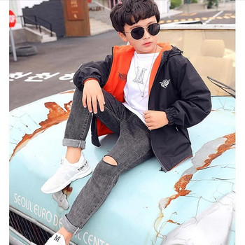 Φθινοπωρινά Παιδικά Ρούχα Διπλής Όψης Σακάκι Fleece Coat Boy αδιάβροχο αντιανεμικό παιδικό πανωφόρι αθλητικό μπουφάν για αγόρια