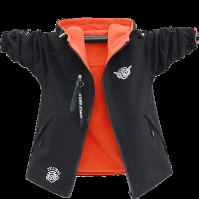 Haine de toamnă pentru copii Jachetă de îmbrăcăminte pe două fețe Jachetă din lână pentru băiat, impermeabilă, rezistentă la vânt, îmbrăcăminte exterioară pentru copii, jachetă sport pentru băieți