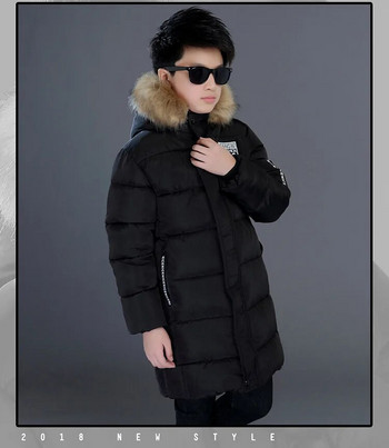 Winter Thicken Αντιανεμικό Ζεστό Παιδικό Παλτό Αδιάβροχο Παιδικό Πανωφόρι Βαμβακερό Filler Βαρύ βάρος για αγόρια 4-14 ετών